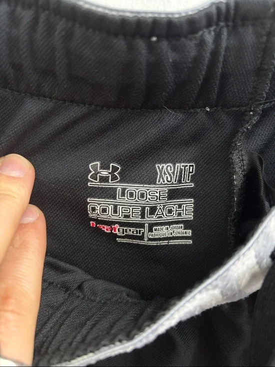 Under Armour Black Athletic Shorts with Gray Branded Waistband - Picture 4 of 5